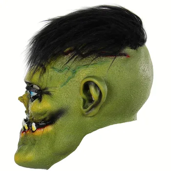 Zelené Monštrum Novinka Halloween Rekvizity Dospelých Rozkladajúcich Maska s Vlasmi Zombie Maska Latexová maska Krvavé Strašidelné Extrémne Nechutné