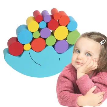 Vzdelávacie Dreva Mozog Hry Moon Vyváženie Hry Drevené Vrstvenie Bloky Rodiny Vyváženie Hry Triedenie Hračky Pre Deti