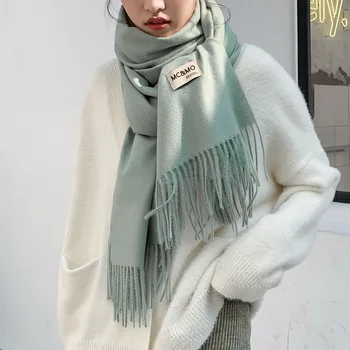 Imitácia Cashmere Šatku Ženy 2020 Jeseň/zima Nový Produkt Dlho Teplý Šál jednofarebné nohavice s Náprsenkou Hidžáb Dizajnér Šatku
