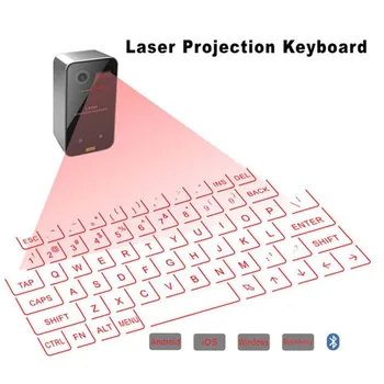 NOVÉ Prenosné Bezdrôtové Virtuálne Laser Keyboard Mini Premietacie Klávesnica pre Windows Pre Mobilné Telefóny