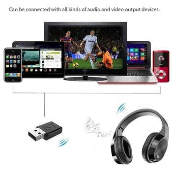 RAXFLY T5 Bluetooth Slúchadlá, Vysielač Za TV PC Bezdrôtové Stereo Slúchadlá Súbor W/Vysielač Adaptér Telefón Hudby Prilba
