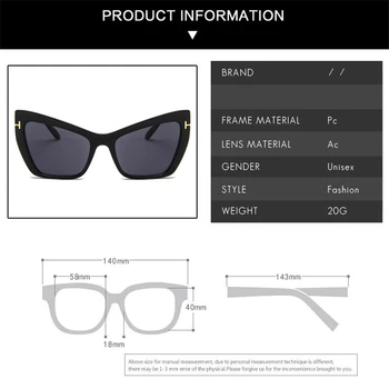 Značka Dizajnér 2019 Cat Eye Slnečné Okuliare Ženy Móda Čierny Štvorec Cateye Slnečné Okuliare Značky Dizajnér Retro Leopard Slnečné Okuliare Uv400