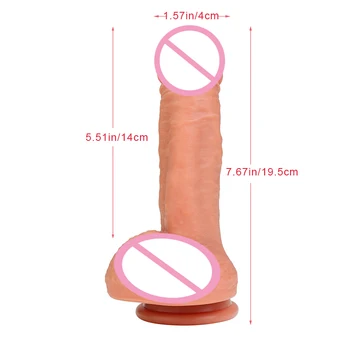 7.67 Palcový Pokožke pocit Realistický Penis Strapon Super Obrovský Big Dildo prísavky Silikónové Penis G Mieste Stimulovať sexuálnu Hračku pre Ženy