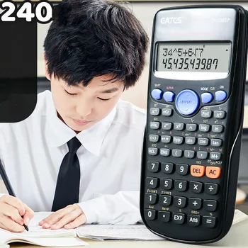 Digitálny Vedecká Kalkulačka 240 Funkcií Štatistika Matematika 2line Display D-82msp Pre Študentov Školy Bakalárske Učiť sa