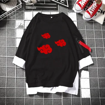 NARUTO Akatsuki Uzumaki Naruto Muži T-shirt Módne Naruto Hip-Hop Bavlna Letné Topy T Tričko