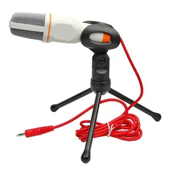 Chladič Mikrofón so Stojanom Stereo MIKROFÓN Stolový Statív pre PC Video na YouTube, Skype, Pokec Herné Podcast Nahrávanie