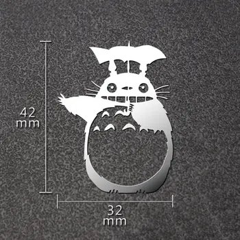 5 ks Môj Sused Totoro Cartoon Nálepky Luxusný Mobilný Telefón, Notebook, Nálepky, Auto, Motocykel, Obtisky DIY 3D Kovov Nálepky