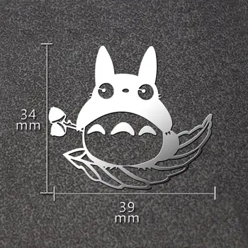 5 ks Môj Sused Totoro Cartoon Nálepky Luxusný Mobilný Telefón, Notebook, Nálepky, Auto, Motocykel, Obtisky DIY 3D Kovov Nálepky