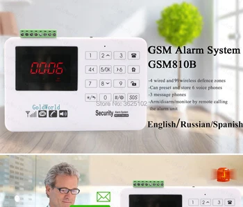Veľkoobchod Bezdrôtový GSM Alarm Systém 433MHz Domov Zlodej Bezpečnostný Alarm Systém Dotyková Klávesnica
