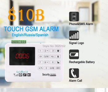 Veľkoobchod Bezdrôtový GSM Alarm Systém 433MHz Domov Zlodej Bezpečnostný Alarm Systém Dotyková Klávesnica