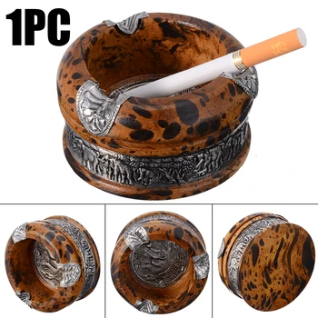 1pc Nový 3-palcový Vintage Drevo Popolník Pre Tabak Zásobník Cigarový Dym Držiteľ Drevo Popolník Zásobník Popola