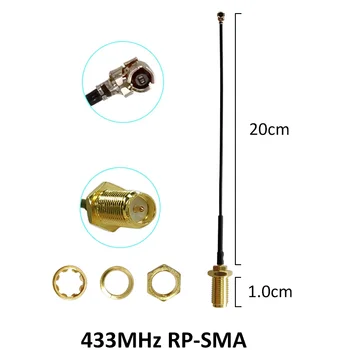 433Mhz Antény 3dbi GSM 433 mhz RP-SMA Konektor Gumy Lorawan anténa+ IPX na SMA Male Predlžovací Kábel Kábel Pigtail