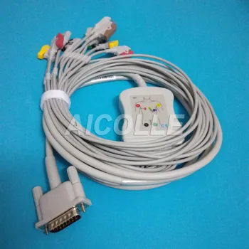 Kompatibilné s M1770A M1771A M1772A Pagewriter 100 200 200i EKG kábel 10 viesť ekg kábel klip na terminál