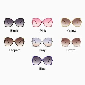 Letné Módy Nadrozmerné Námestie slnečné Okuliare Ženy Značky Vintage Dizajnér Okuliare pre Dámy Gafas Retro Gradient Odtiene Oculos