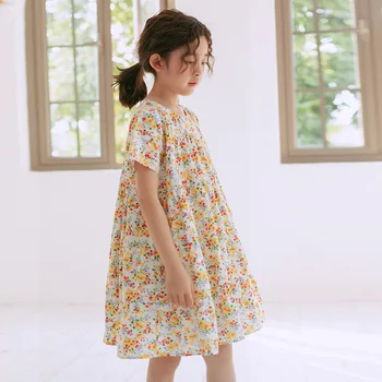 Nové 2020 Kvetinové Dievčatá Šaty na Voľný čas Detí Šaty Dieťa Princezná Šaty Cute Bavlna Deti, Deti a Dospievajúci Letné Šaty, #8650