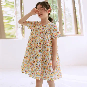 Nové 2020 Kvetinové Dievčatá Šaty na Voľný čas Detí Šaty Dieťa Princezná Šaty Cute Bavlna Deti, Deti a Dospievajúci Letné Šaty, #8650