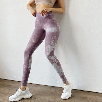 Ženy Leginy 2020 Fitness Elastické Nohavice Vysoký Pás Push Up Hip Športové Legíny Ženy Beží Oblečenie tie-dye Ženy Telocvični Nohavice