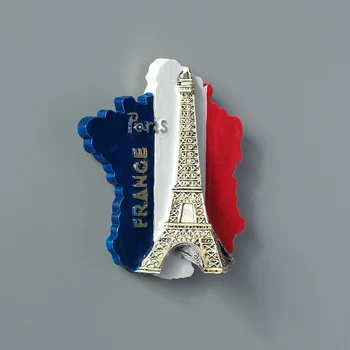 Arc DE triomphe Eiffelova Veža v Paríži, Francúzsko magnetické magnety na chladničku turistické suveníry kolekcia 3d magnetické chladnička nálepky