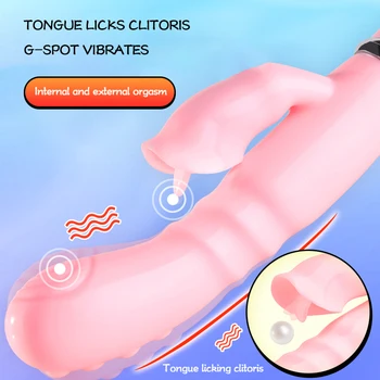 Rabbit vibrátor, dildo vibrátor pre dámske g mieste masáž klitorisu stimulácia mačička olizovanie hračka pre dospelých, sexuálne hračky pre ženy orgazmus