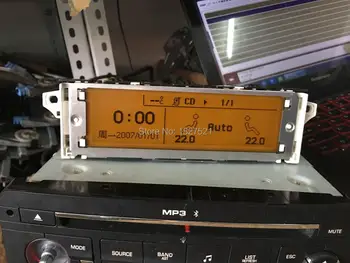 Žltá Obrazovke Pôvodné USB, Dual-zone vzduchu Bluetooth monitor 12 pin pre Peugeot 307 407 408 citroen C4 C5