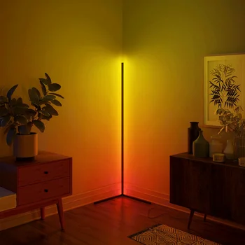 1.4 M Farby Rohu Poschodí Lampa APLIKÁCIE Ovládanie RGB Poschodí Svetlo Led Atmosféru Modernej Stojaca Lampa pre Vnútorné Osvetlenie Interiéru