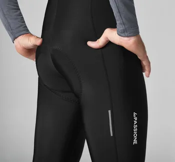 2021 Black thermal fleece Zimné nohavice s náprsenkou šortky cyklistické nohavice s vysokou hustotou Pad vysoko kvalitnej tkaniny na dlhý čas jazdy