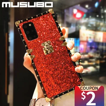MUSUBO 3D Bee Telefón puzdro Pre Samsung Galaxy Note 20 Ultra S8 S10 PLUS S9 A71 A51 M30 Námestie Coque Mäkké Silikónové Flitrami Kryt
