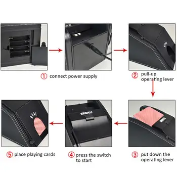 Automatické Card Shuffler Elektronické Profesionálne Card Shuffler 2 v 1 Shuffle Riešenie Stroj na batériový