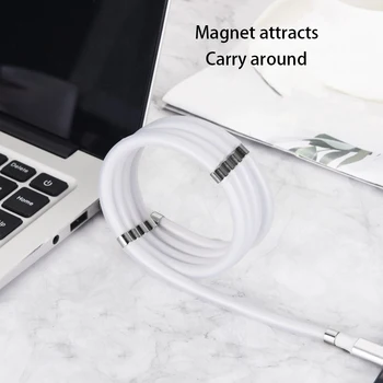 Magnetické Lano Automaticky Sklápateľné Kábel 3A Rýchle Nabíjanie Typ C Magnet Nabíjačka, Data Micro USB pre Huawei Xiao realme