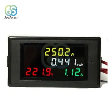 STRIEDAVÝ Voltmeter Ammeter Napätia, Prúdu Energie Meter Tester Detektor AC 80-300V/AC 200-450V 100A HD Farebné Obrazovky LED Digitálne