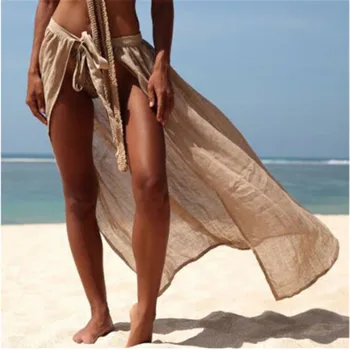 Doprava zadarmo Ženy oblečenie, Bandáže pevné bežné Bikini zakryť Plavky Úplnej Pláži Zábal Polyester Sukne jeden kusov