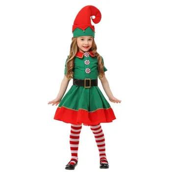 Detské a dievčenské oblečenie; Halloween Dospelých vianoce, zelená ducha kostýmy; rodičia a deti karnevalové kostýmy
