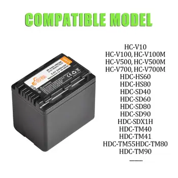 VW-VBK360 VBK360 Batérie a LED Nabíjačka pre Panasonic HC-V10 HC-V100 HC-V100M HC-V500 HC-V500M HC-V700 HC-V700M