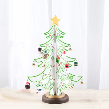 Auto Príslušenstvo Drevené Vianočný Stromček DIY Vianočné Dekorácie Vianočné Scény Usporiadanie Vianočný Darček pre Svojho Milenca, Dieťa Deti