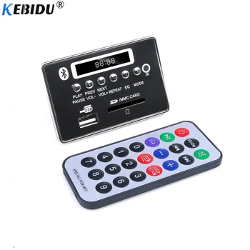 KEBIDU Bluetooth Hands-free MP3 Dekodér Doske Modulu Auto USB MP3 Prehrávač Integrované Diaľkové Ovládanie, USB, FM, Aux Rádio pre Auto