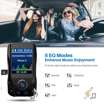 JINSERTA Auto MP3 Prehrávač, Bezdrôtový Vysielač FM Modulátor Hands-free LED Displej Automatické MP3 Prehrávač TF Kariet Dual Port USB, AUX