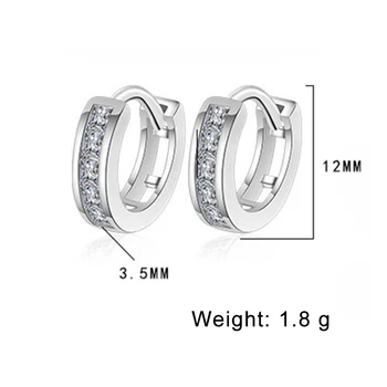 XIYANIKE 925 Sterling Silver Zabrániť Alergikov Malé Náušnice pre Ženy Svadobný Pár kórejských Trendy Jednoduché Ucho Obruče Šperky