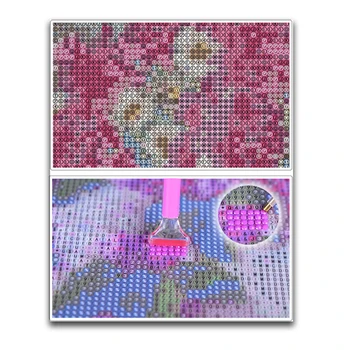 Diamond Výšivky Ruže Diamond Mozaiky Kvet DIY Vianočné Diamond Maľovanie Cage Full Námestie Obraz Drahokamu XY1