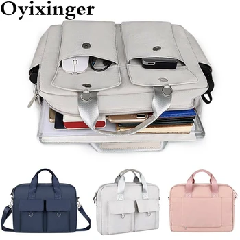 Oyixinger Multi-Vrecko Na Laptop Taška Unisex Ramenný&Crossbody&Ruky Tašku Aktovky, Tašky Na Dokument Módneho Priemyslu Cestovné Tašky