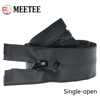 Meetee 2 ks 60-100 cm Čierny Nylon Nepremokavé Single-otvoriť a Dvakrát otvorený Koniec Zips Nosenie Tašky Odev, Šitie Textilných Doplnkov