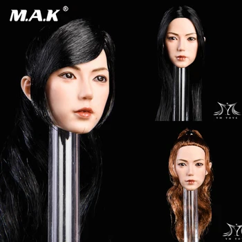 Na Sklade YMT019 1/6 Ázijské Krásu Ženskej Hlavy Sculpt jing Vyrezávané Vysadené Vlasy Model Príslušenstvo pre 12
