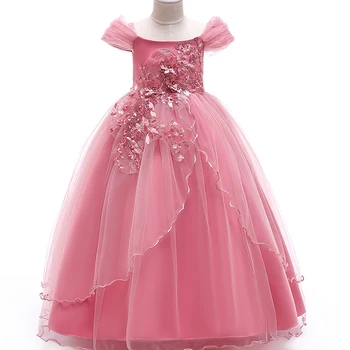 Šaty pre Dievčatá Elegantné Princezná Šaty Výšivky Fantázie Dievča Šaty Dlhé Čipky a Tylu Dospievajúce Dievča Šaty detské Oblečenie 4-15 Rokov