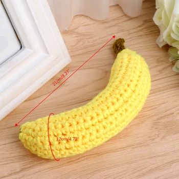 Baby Detský Dieťa Roztomilý Háčkovanie Zrastov Banán Hračka Fotografie Rekvizity Zariadenia Oblečenie