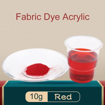 Červenej látky Farbivo, Akrylová Farba Prášok 10g Dyestuff Farbenie Textilu Oblečenie Renovácia Pigment pre Bavlna Nylon Hodvábne Šaty Farbivo