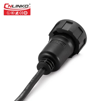 CNLINKO USB2.0 samec konektor, kábel 1M a žena vodotesná zásuvka konektor s krytom prachu