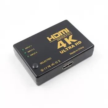3 V 1 Port HDMI Prepínač Hub Premium Účet Diaľkové Ovládanie Automatické Prepínanie 1080P HD Video, HDMI Výstup Až 250MHz Splitter Switcher