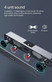 Zvuk z TV prijímača Bar Drôtové a Bezdrôtové Bluetooth Domov Surround SoundBar pre PC Divadlo TV Reproduktorov