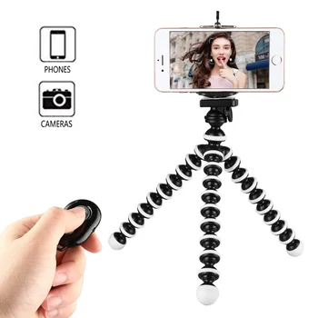 Mini Selfie Stick Telefón Statív Stojan s Diaľkovým ovládaním Telefónu Klip Kompatibilný s iPhone Xs MAX XR X 8P 7P 6S Galaxy S9 Plus