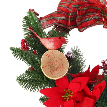 30 cm Vianočný Veniec Ručné Ratan Prívesok Garland Nákupné Centrum Vianočný Stromček Dvere Dekorácie Veniec