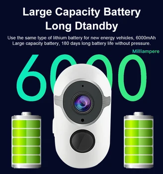 Solor-napájací kábel Bezpečnostné Kamery Nabíjateľné Batérie Bezdrôtových IP Cam 1080P Wifi IP Kamera PIR Infračervená Detekcia Nočné Videnie